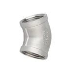 Stainless Steel Pipe Fittings 304 1/4"-4" NPT/BSPT 45 Degree Elbow