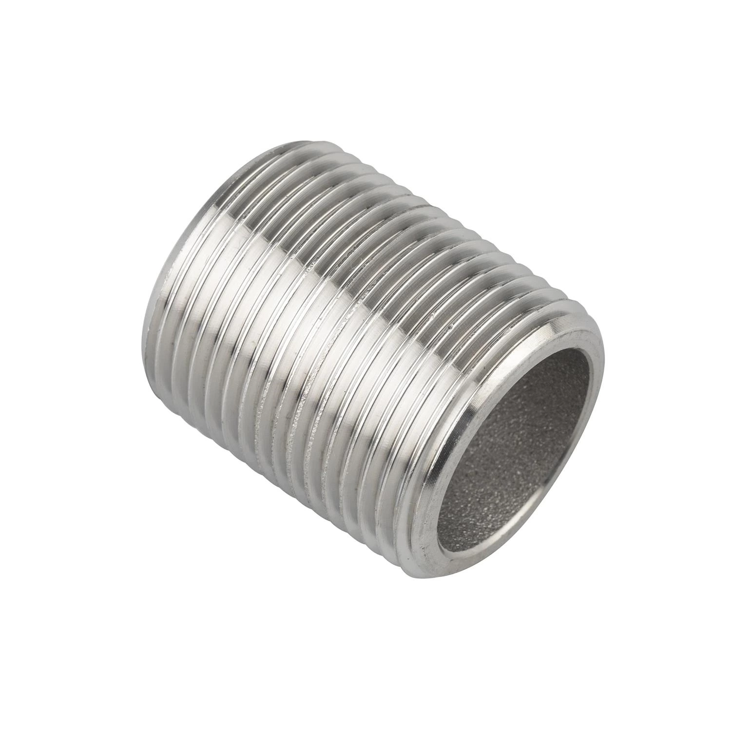 Stainless Steel Pipe Fitting Connector Extension Nipple All Threaded Both Ends