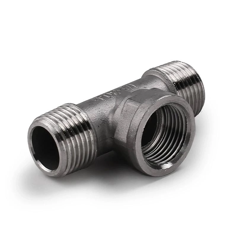 Stainless Steel Pipe Fitting Female Male Threaded Equal Reducing Tee