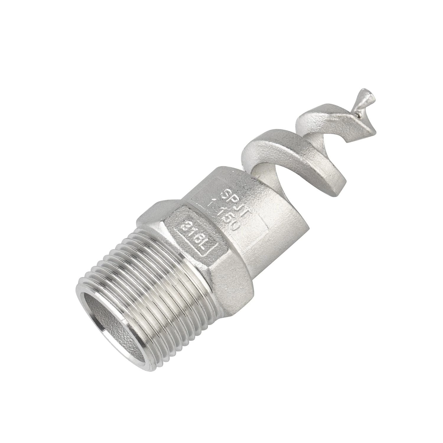 Stainless Steel Pipe Fitting Full Cone Male Threaded Water Spiral Nozzle
