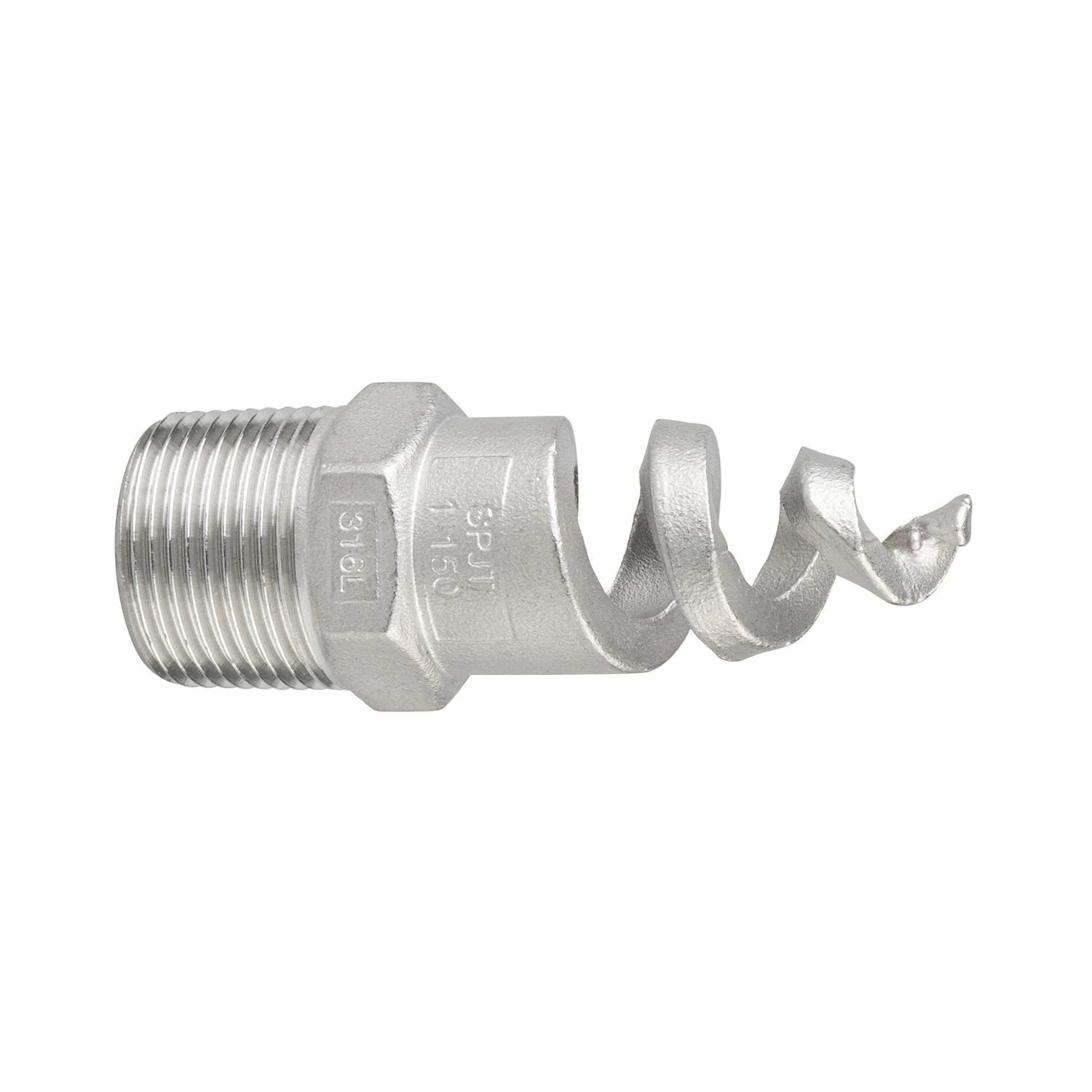 Stainless Steel Pipe Fitting Full Cone Male Threaded Water Spiral Nozzle