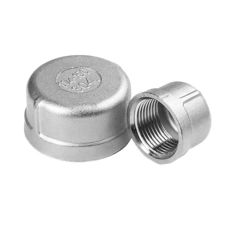 Manufacturer Direct Investment Casting/Lost Wax Casting Stainless Steel Round Threaded Cap for Water, Oil, Gas Plumbing System