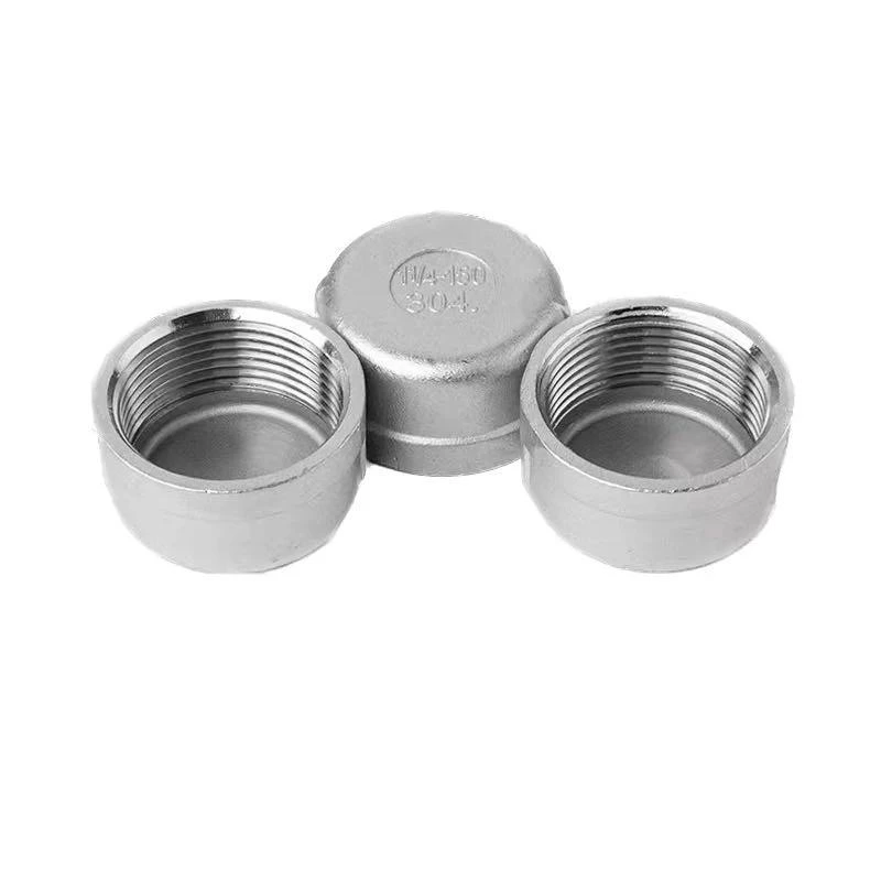Manufacturer Direct Investment Casting/Lost Wax Casting Stainless Steel Round Threaded Cap for Water, Oil, Gas Plumbing System
