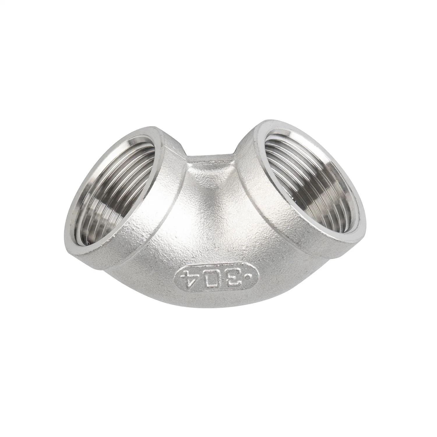 Stainless Steel Pipe Fittings 304 1/4"-4" NPT/BSPT 90 Degree Elbow