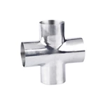 Sanitary Stainless Steel 304 316l Butt Weld Equal Cross Pipe Fitting