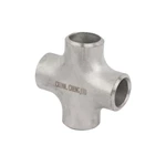 Asme B16.9 Stainless Steel Pipe Cross Tee Seamless Equal Cross Industrial 4 Way Pipe Fittings Butt Weld Cross