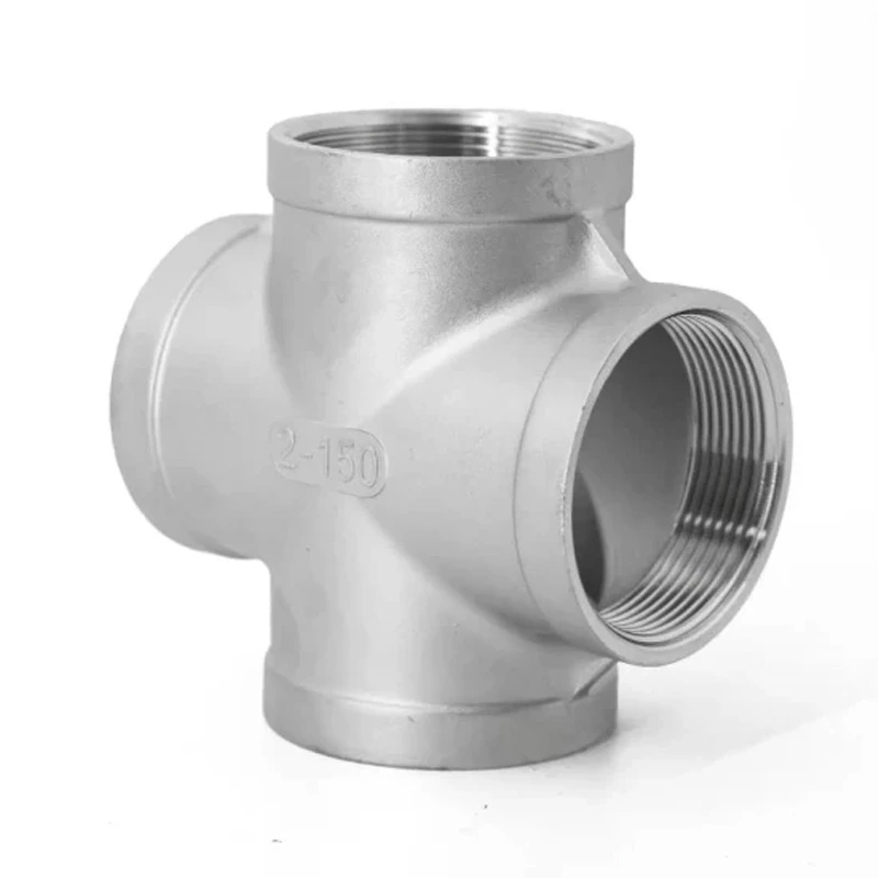 Ss316 Stainless Steel Pipe Fitting Weld Industrial Cross Four Way Cross