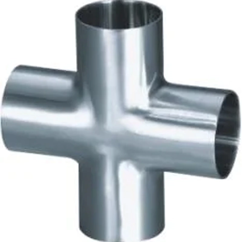 Pipe Fitting Stainless Steel Cross Sanitary Weld Quadruplet SMS Standard (HDB-CR001)