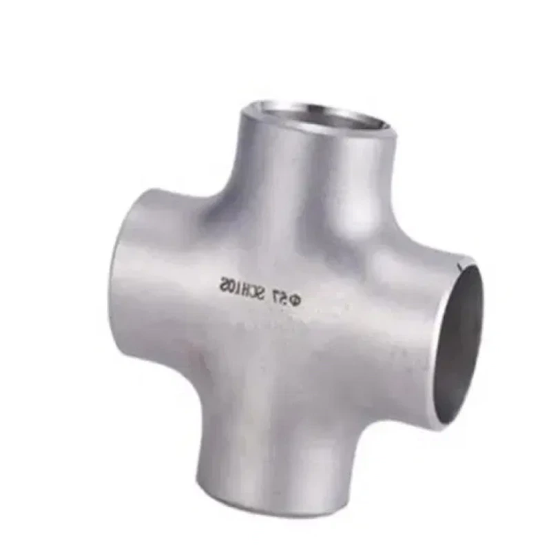 Hot Sale Stainless Steel 304 316 Pipe Fittings Din2615 Butt Welded Seamless Straight Equal Cross