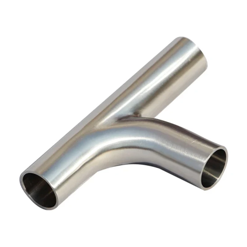 Sanitary Stainless Steel 3A DIN SMS Tri Clamp Butt-Weld Y-Type Tee