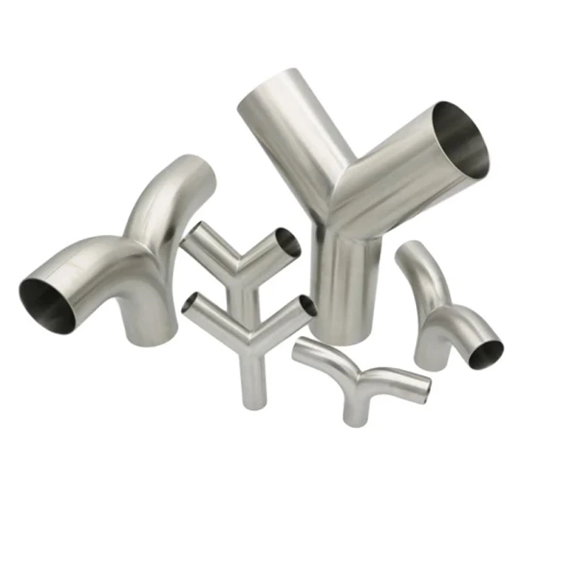 Sanitary Stainless Steel 3A DIN SMS Tri Clamp Butt-Weld Y-Type Tee